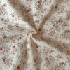Gaze de coton fleurie marsala