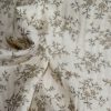 Gaze fleuri beige