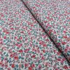 Coton fleuri esprit liberty – vert et corail