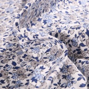 Coton fleuri esprit liberty – bleu doux